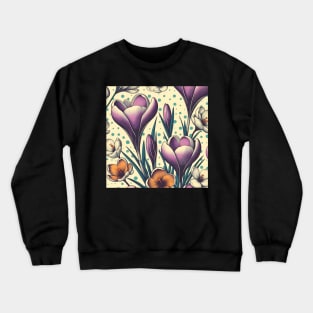 Crocus Flower Crewneck Sweatshirt